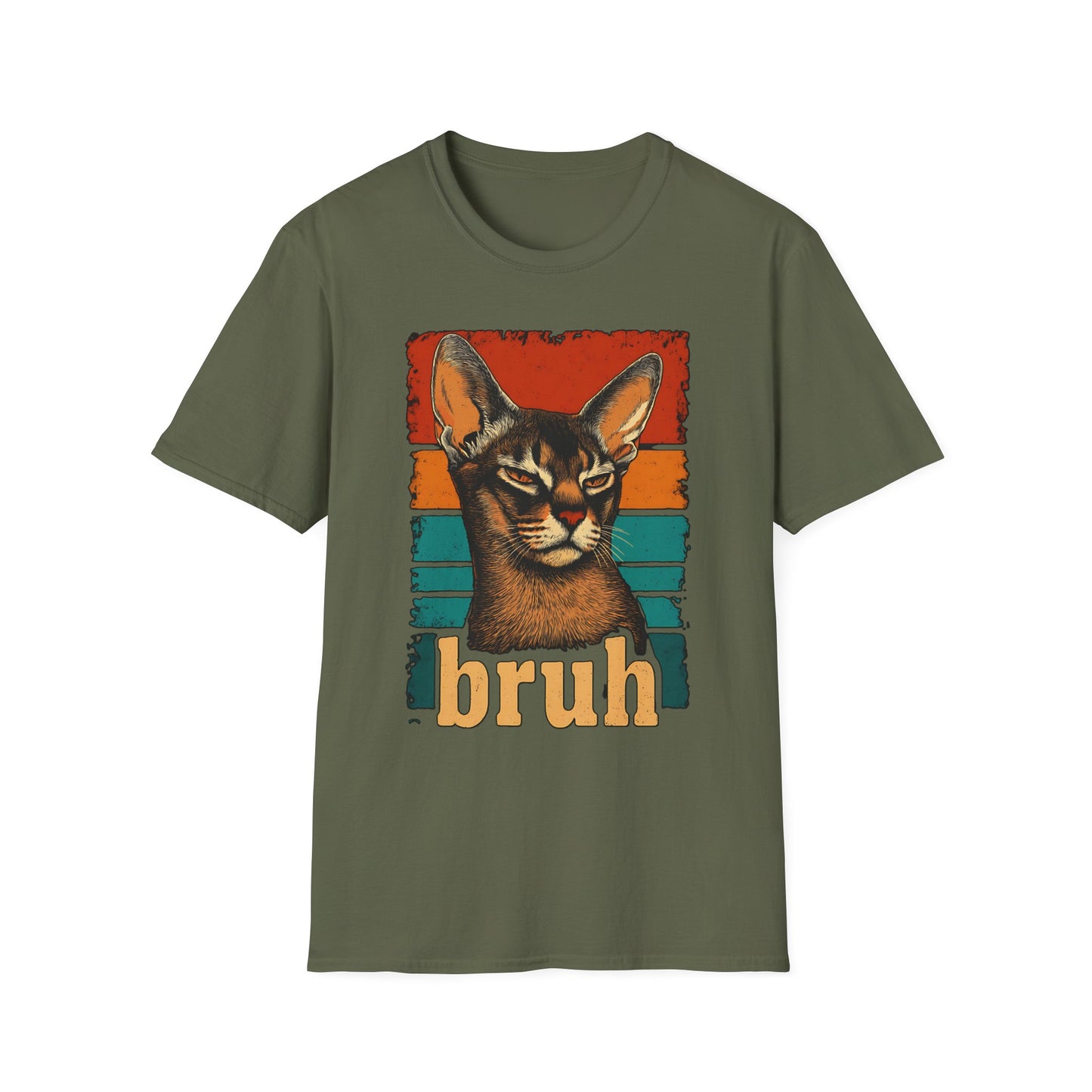 Bruh Abyssinian Cat Retro T-Shirt