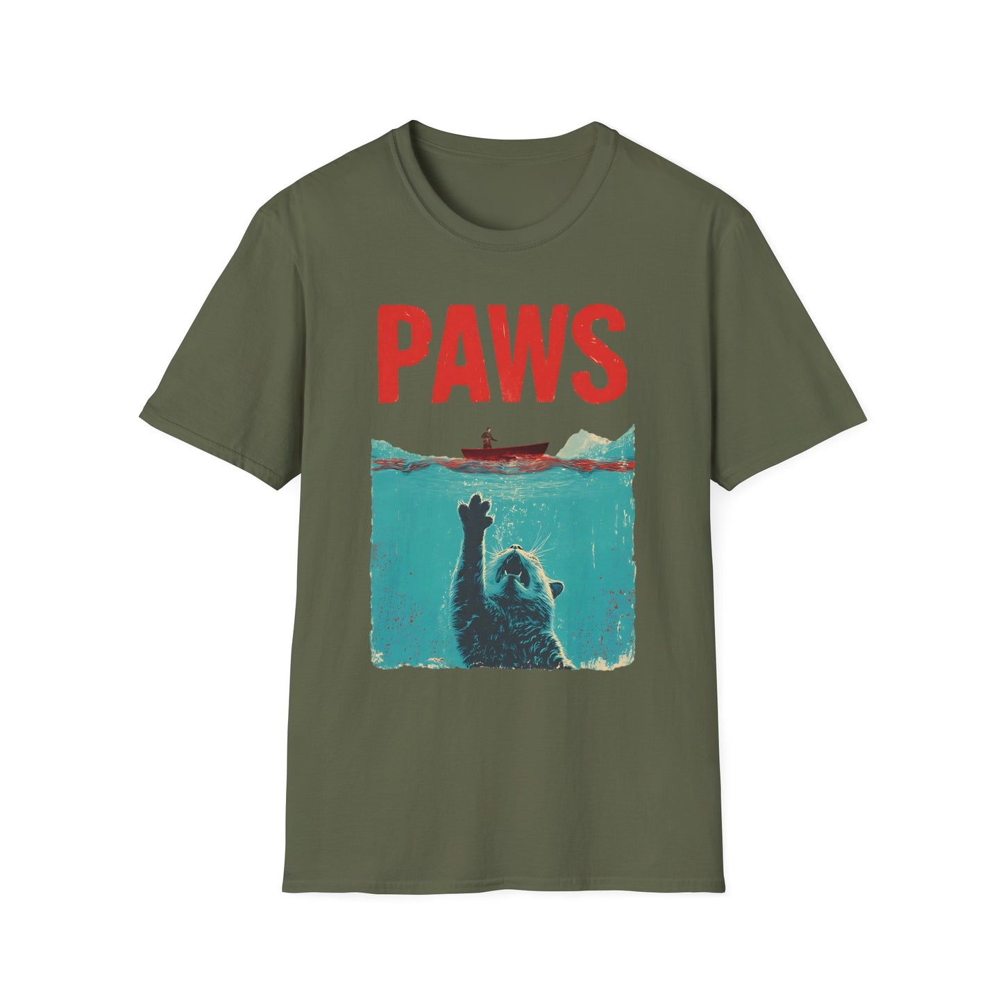 PAWS Funny Cat Parody T-Shirt