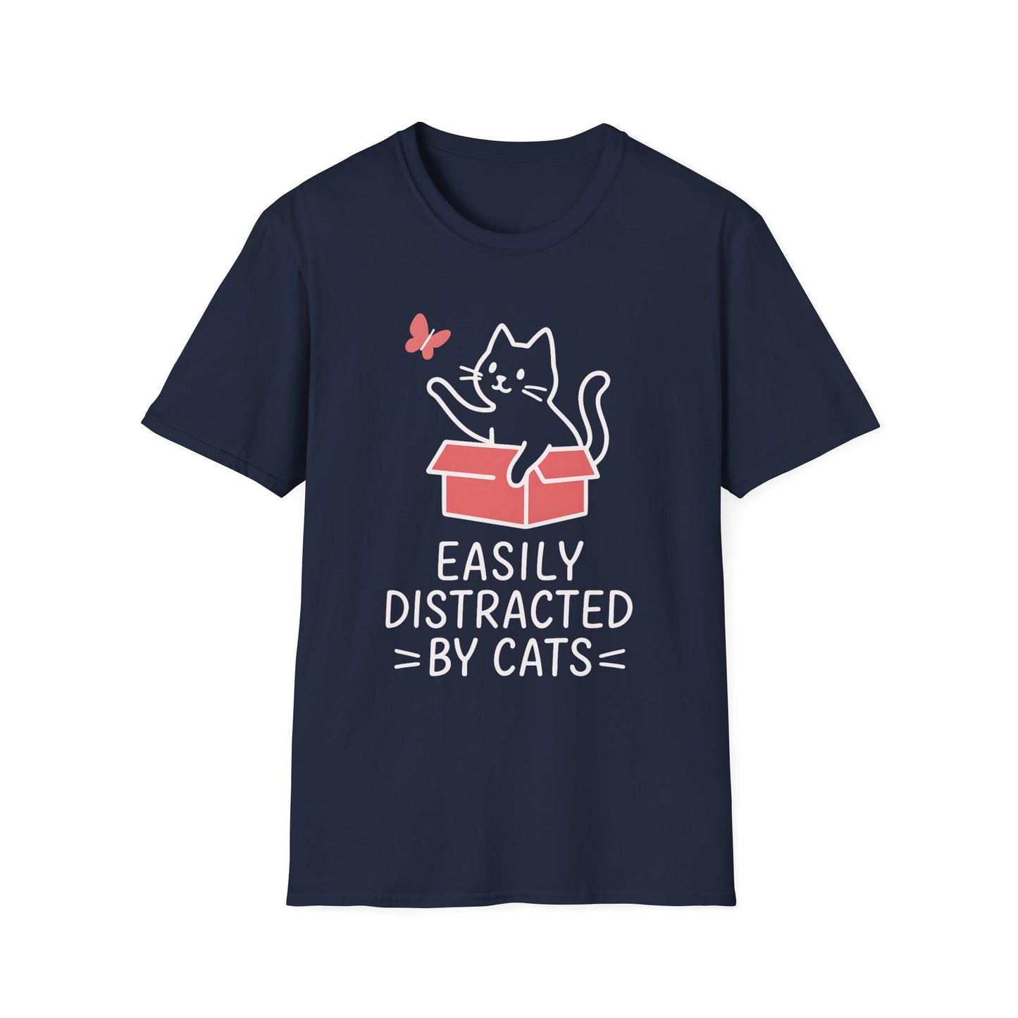 Easily Distracted by Cats Box T-Shirt