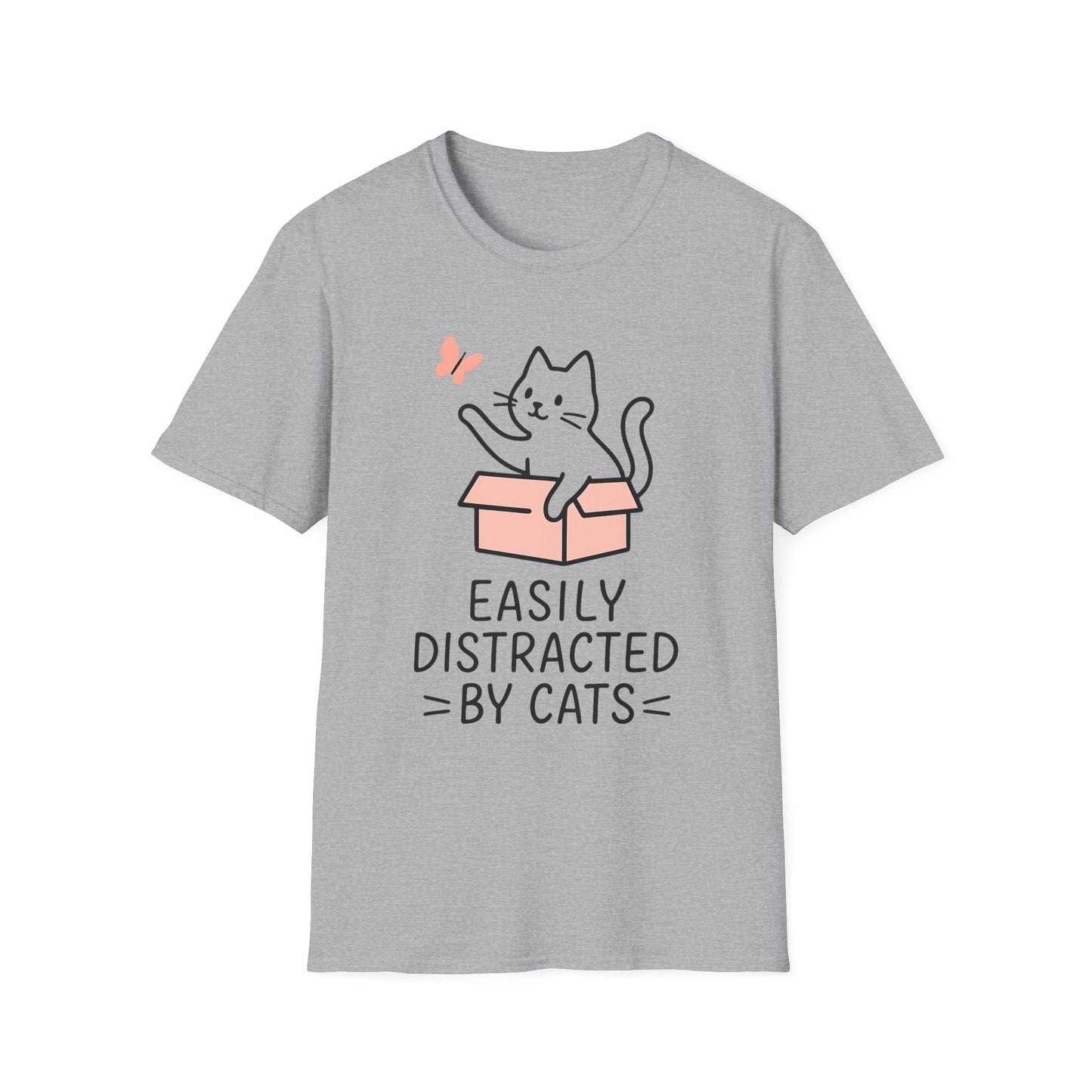 Easily Distracted by Cats Box T-Shirt