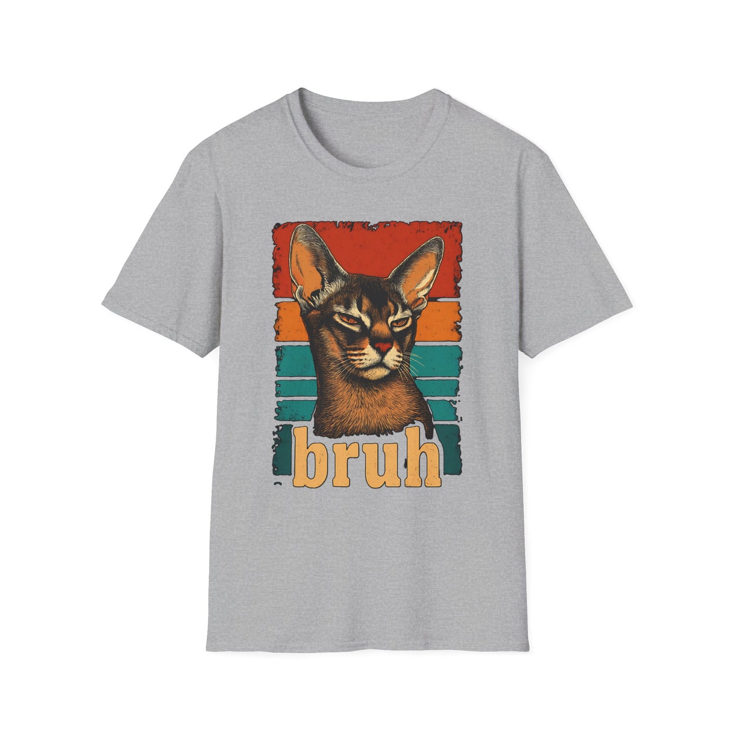 Bruh Abyssinian Cat Retro T-Shirt