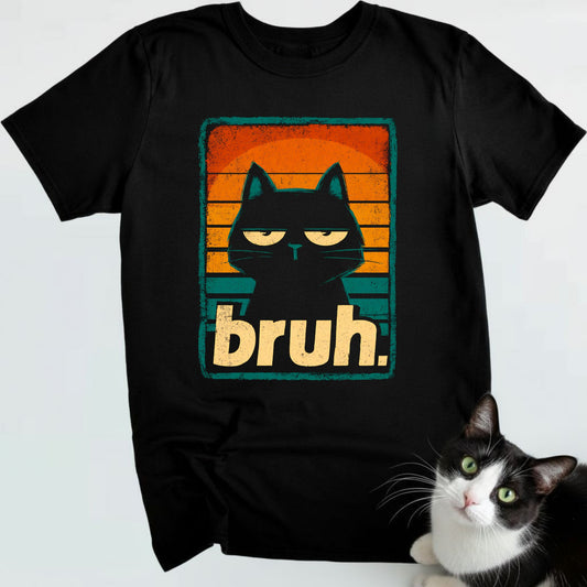 Black Cat "Bruh" T-Shirt