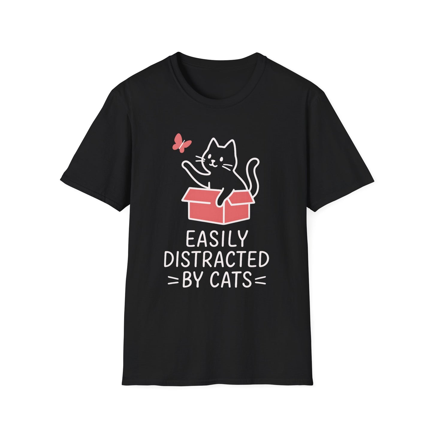 Easily Distracted by Cats Box T-Shirt