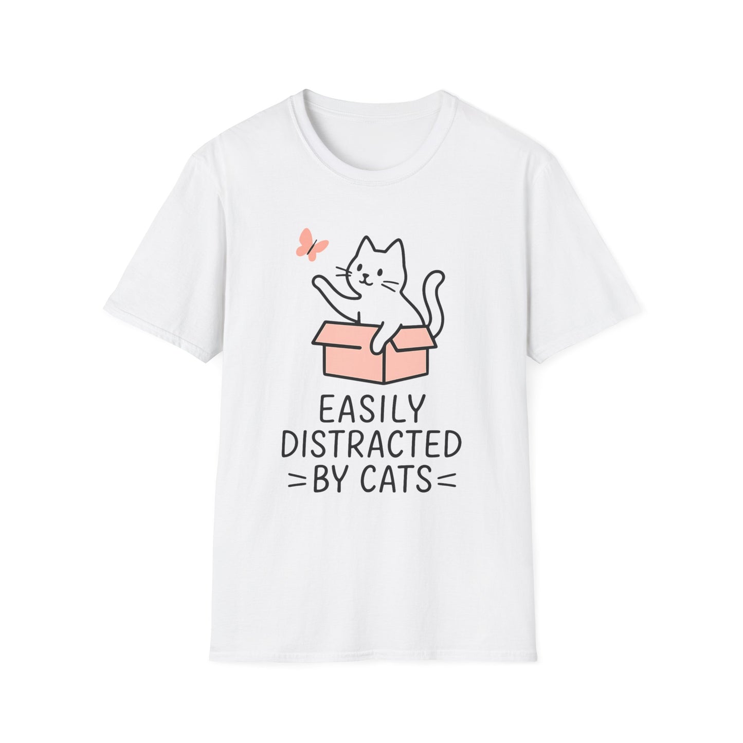 Easily Distracted by Cats Box T-Shirt