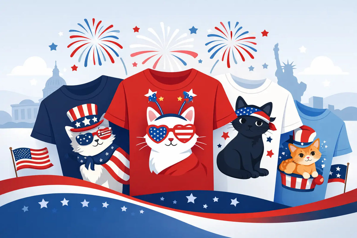 12 Top Patriotic Cat Shirt Ideas for July 4