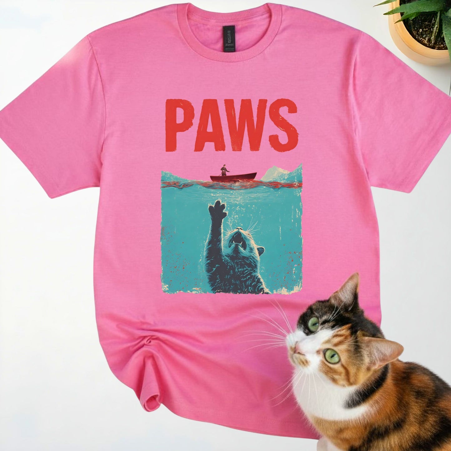 PAWS Funny Cat Parody T-Shirt