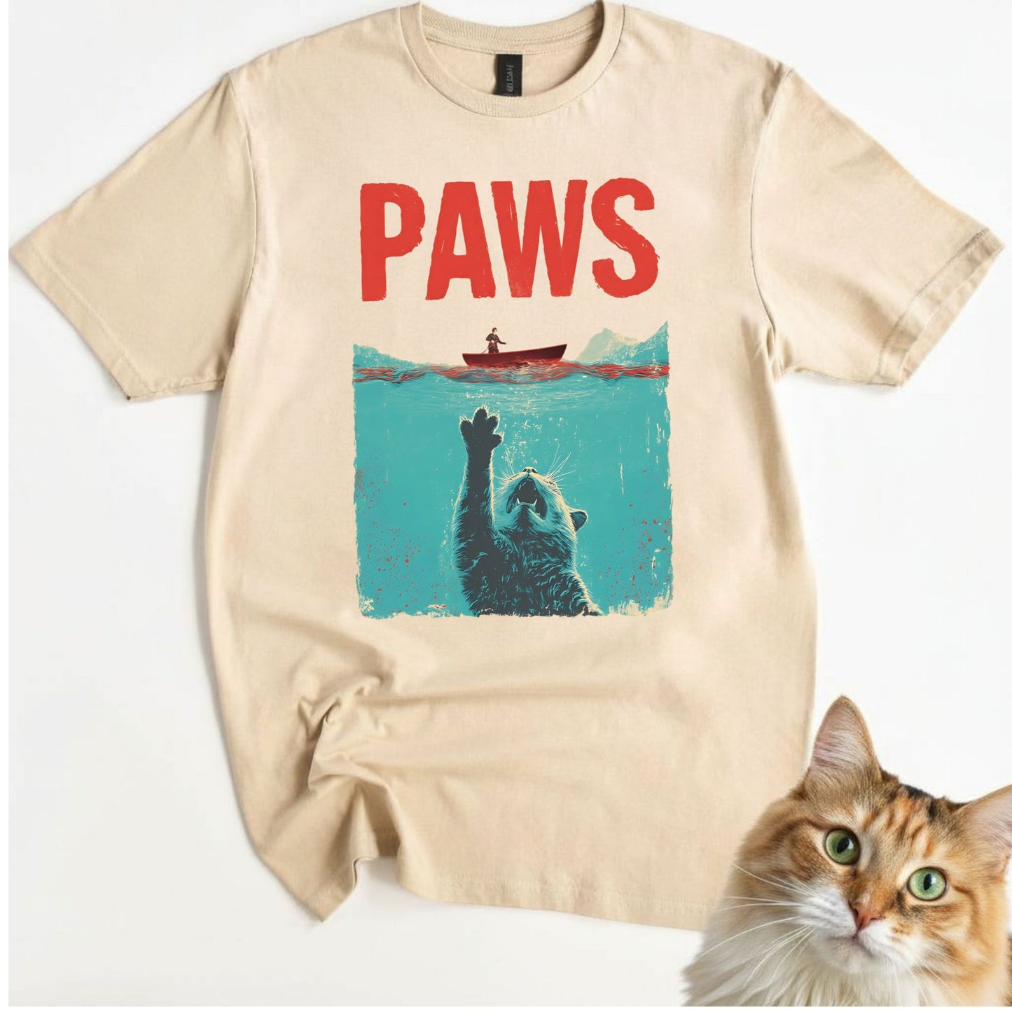 PAWS Funny Cat Parody T-Shirt