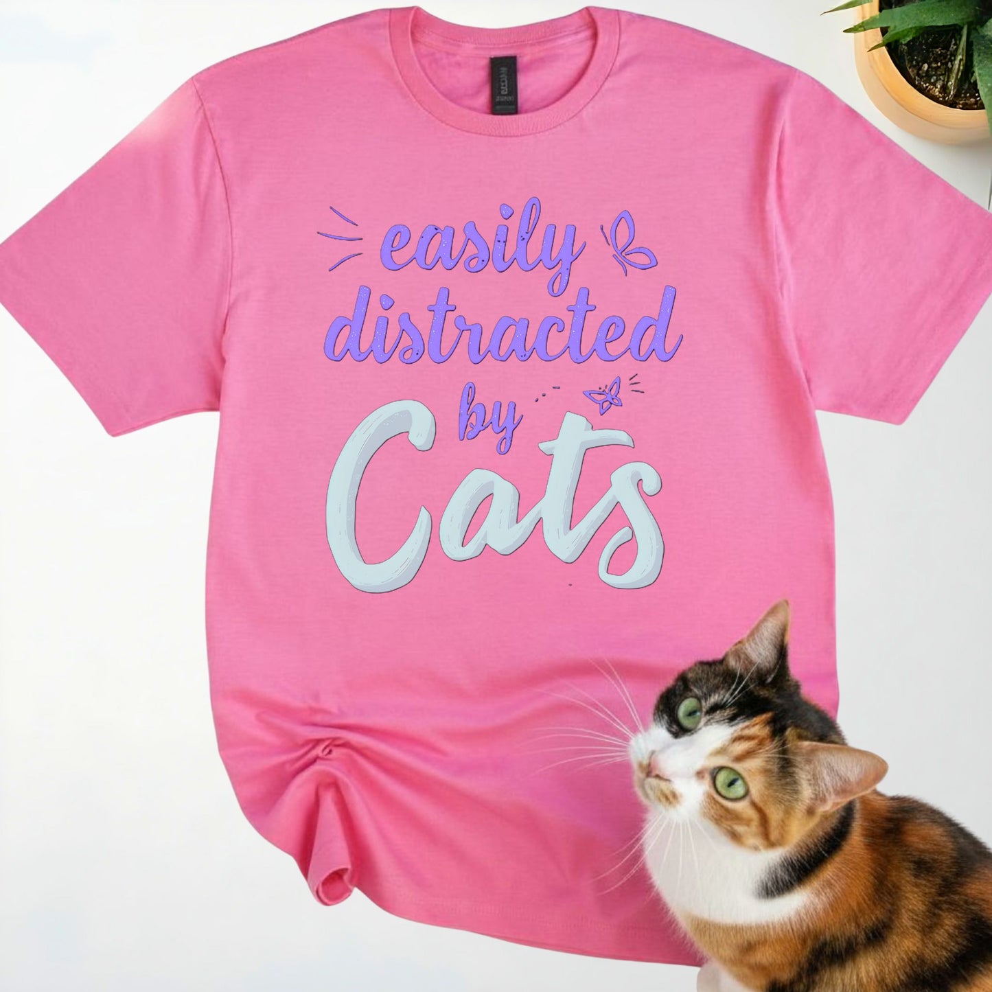 Easily Distracted by Cats T-Shirt