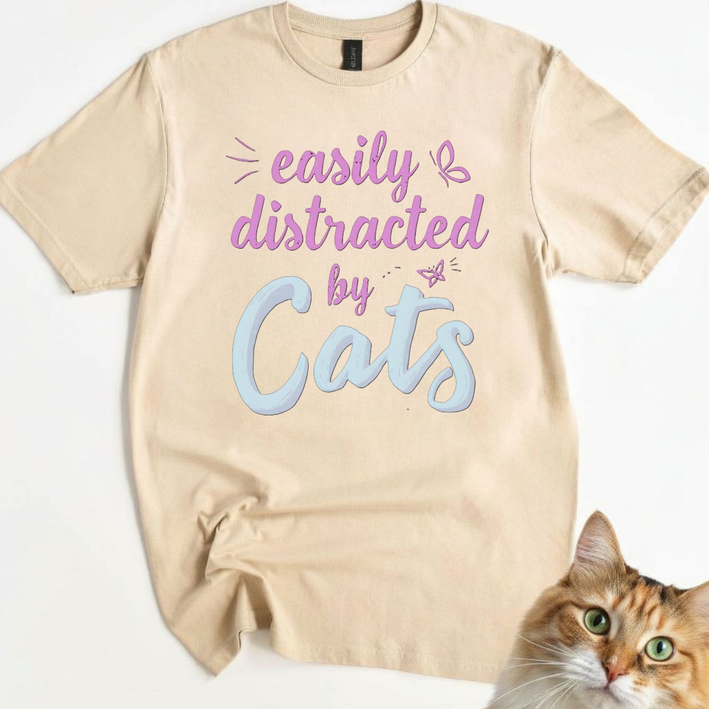 Easily Distracted by Cats T-Shirt