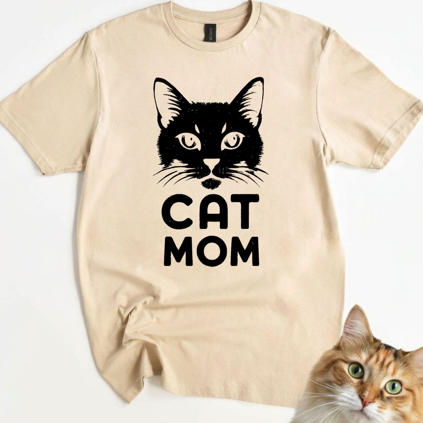 Cat Mom Vintage Face T-Shirt