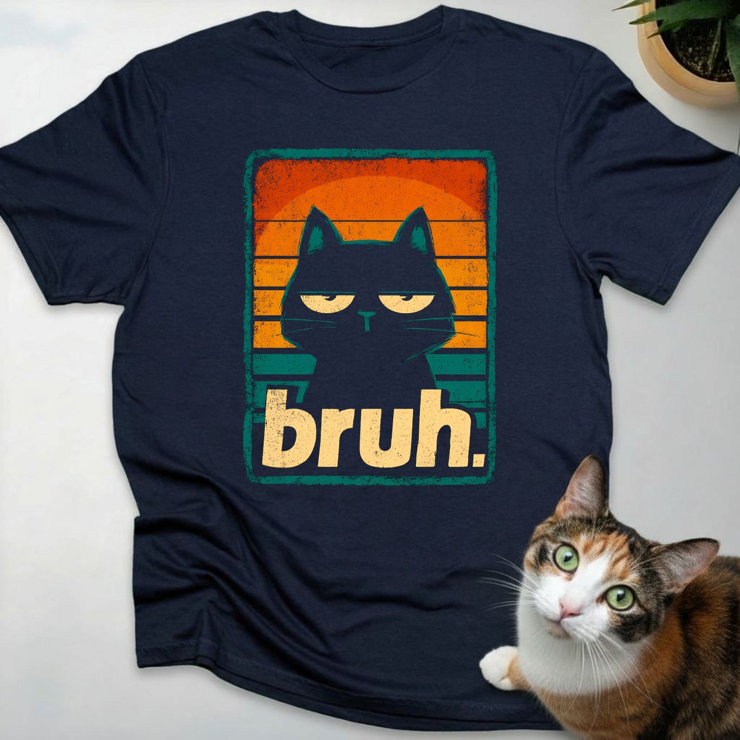 Black Cat "Bruh" T-Shirt