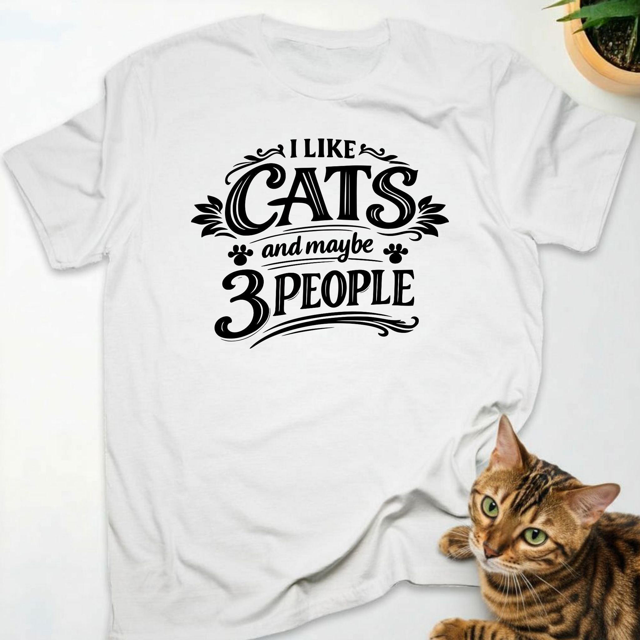 I like cats and maybe 3 people