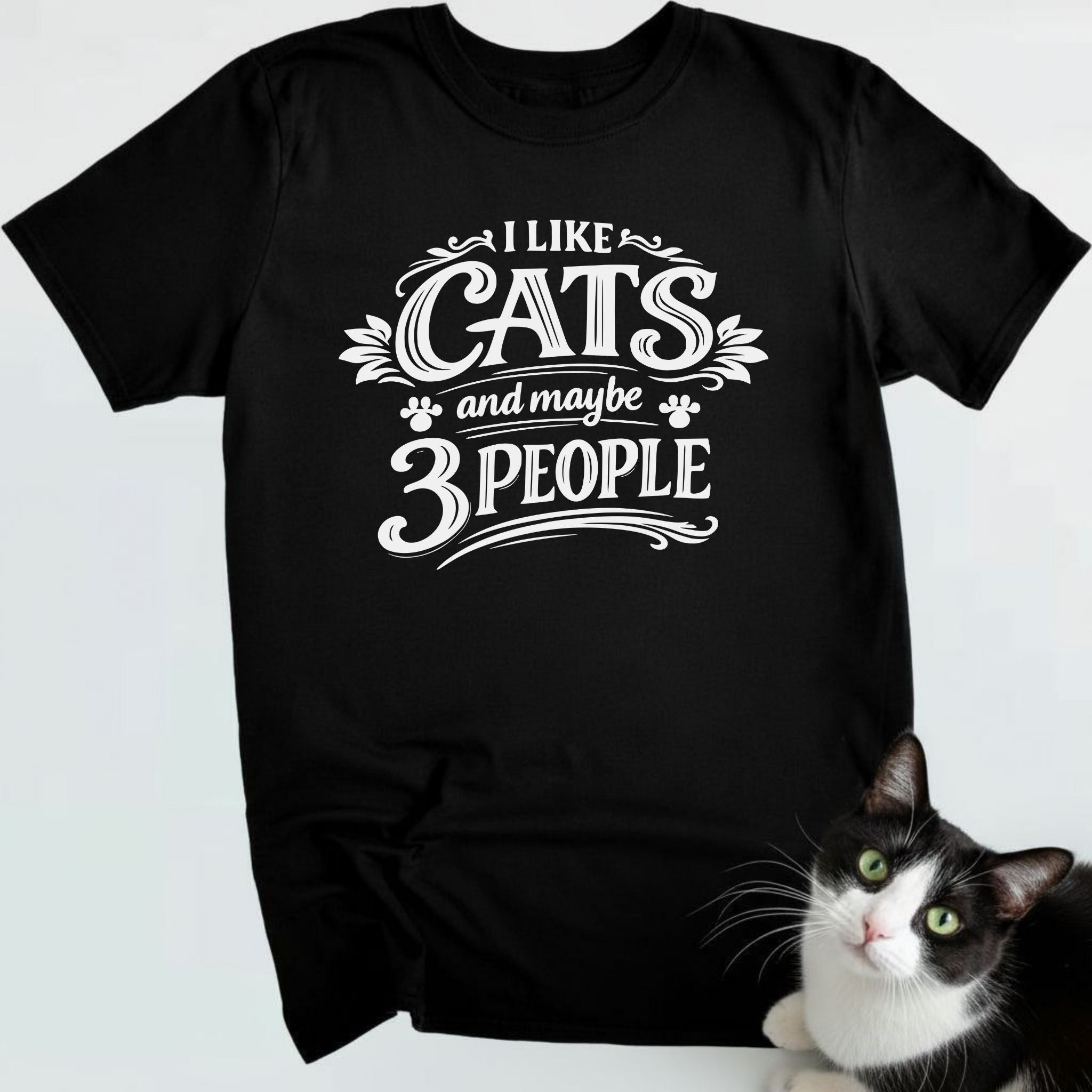 I like cats and maybe 3 people