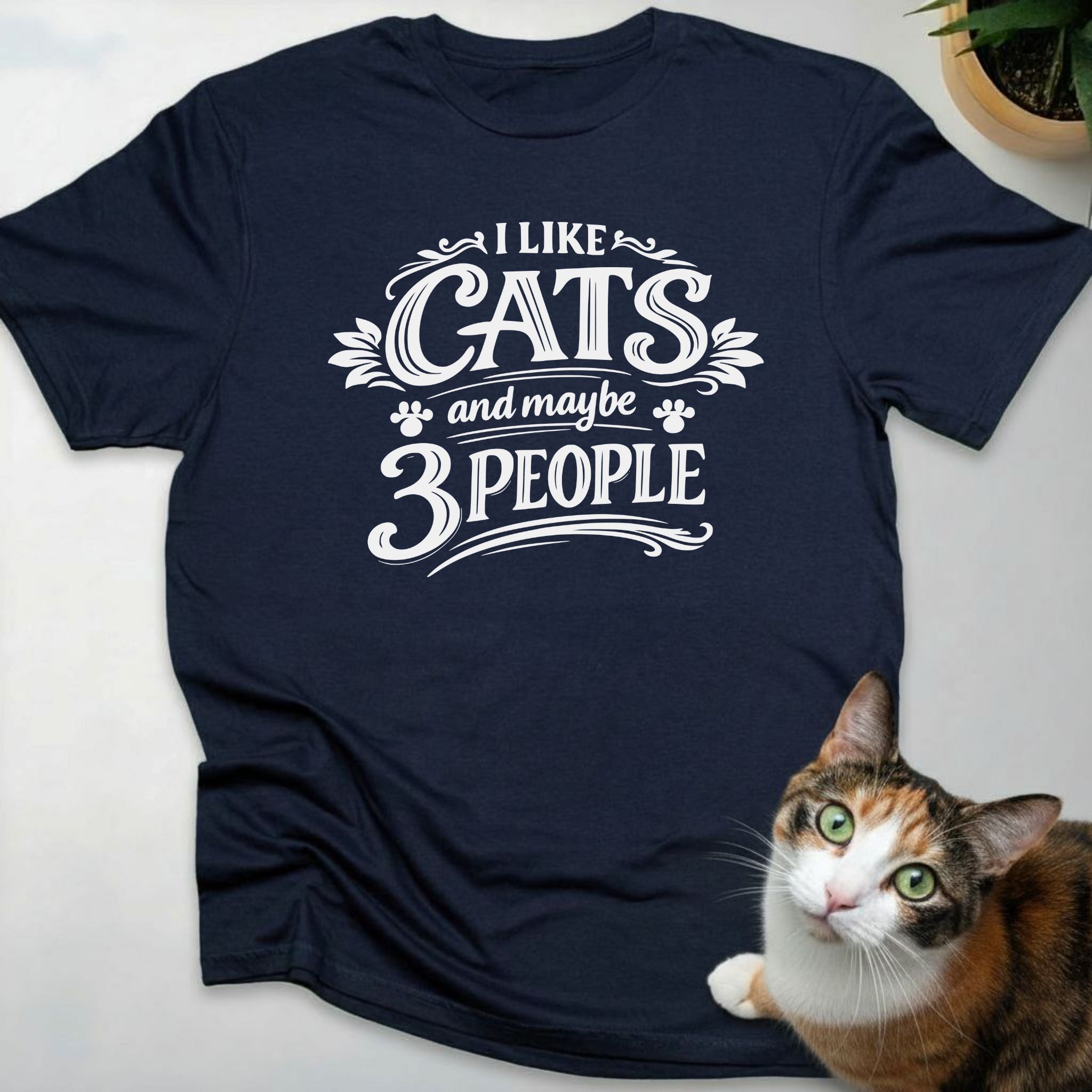 I like cats and maybe 3 people
