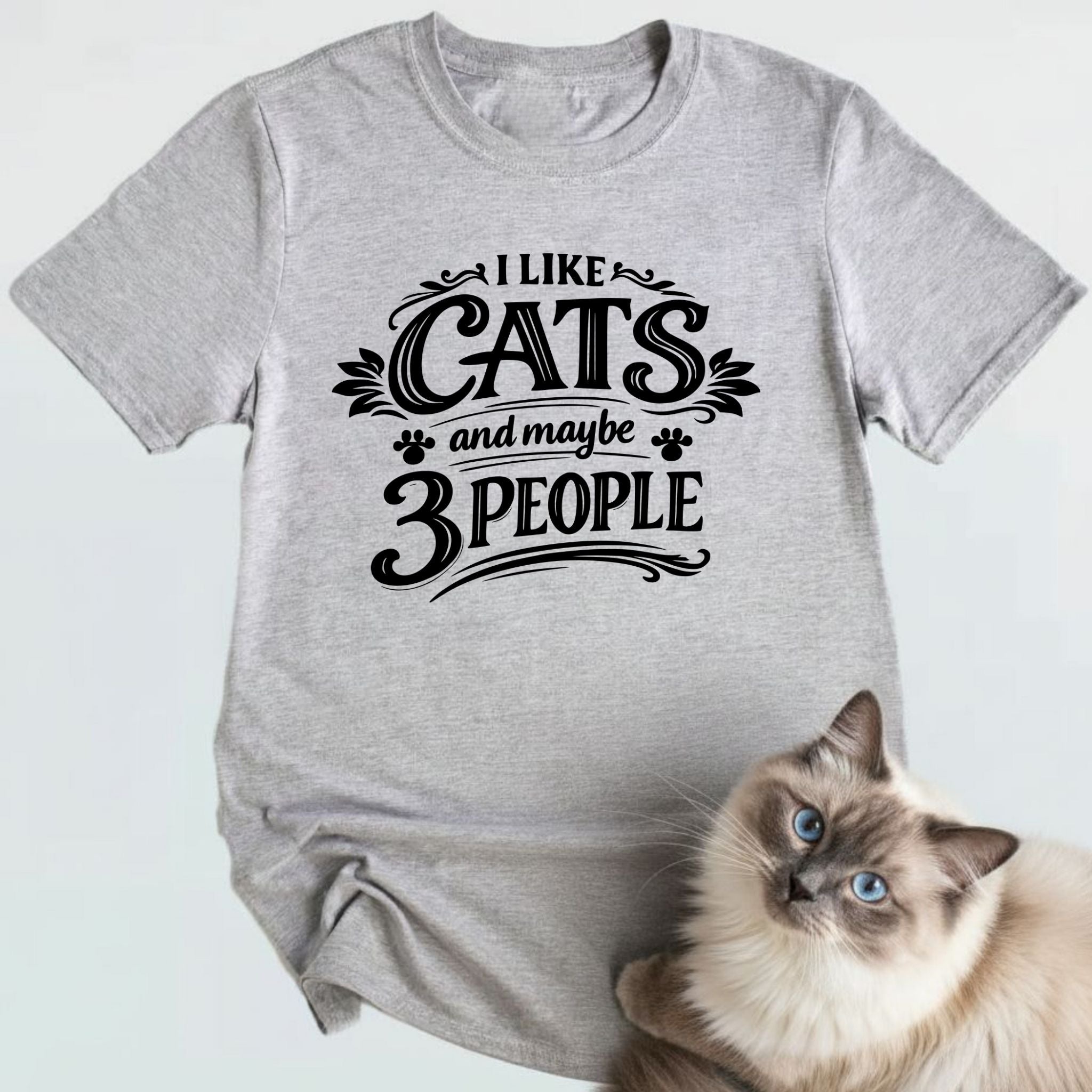 I like cats and maybe 3 people