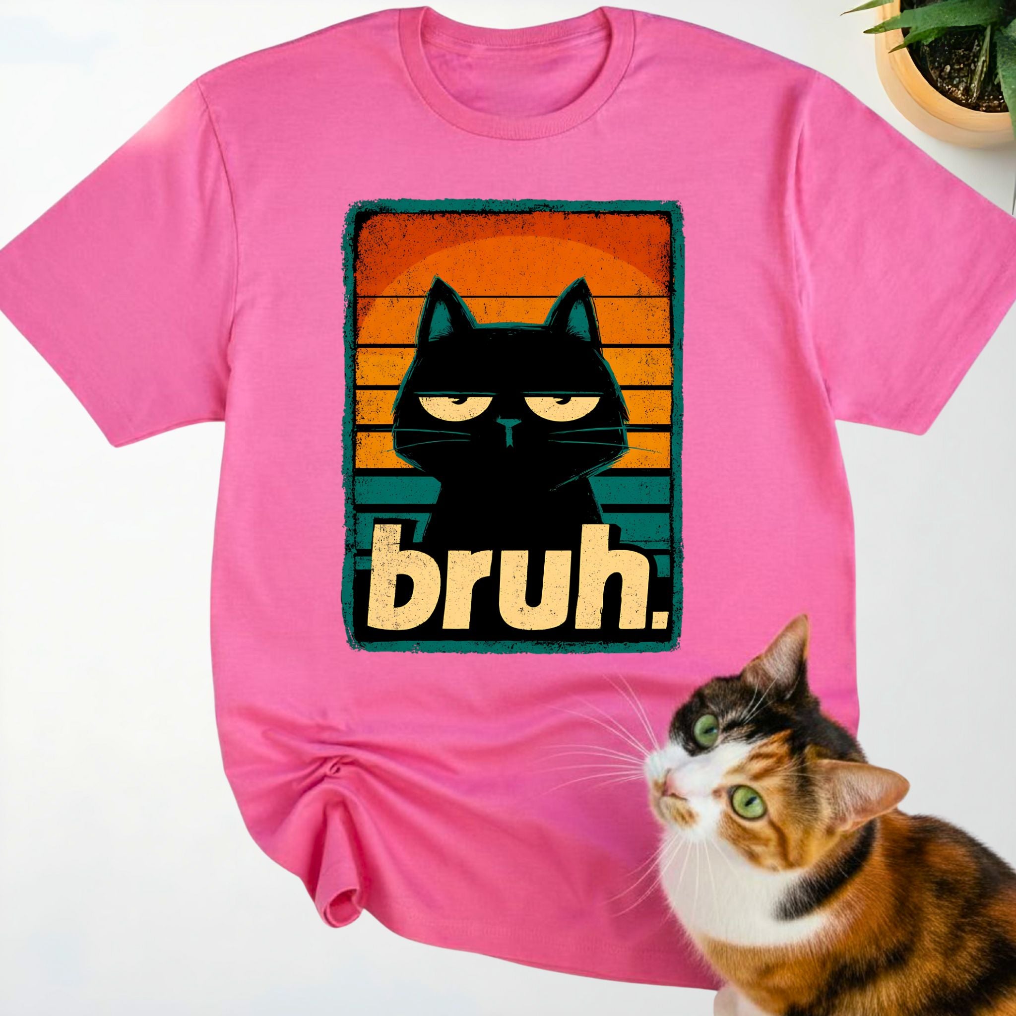 Black Cat "Bruh" T-Shirt