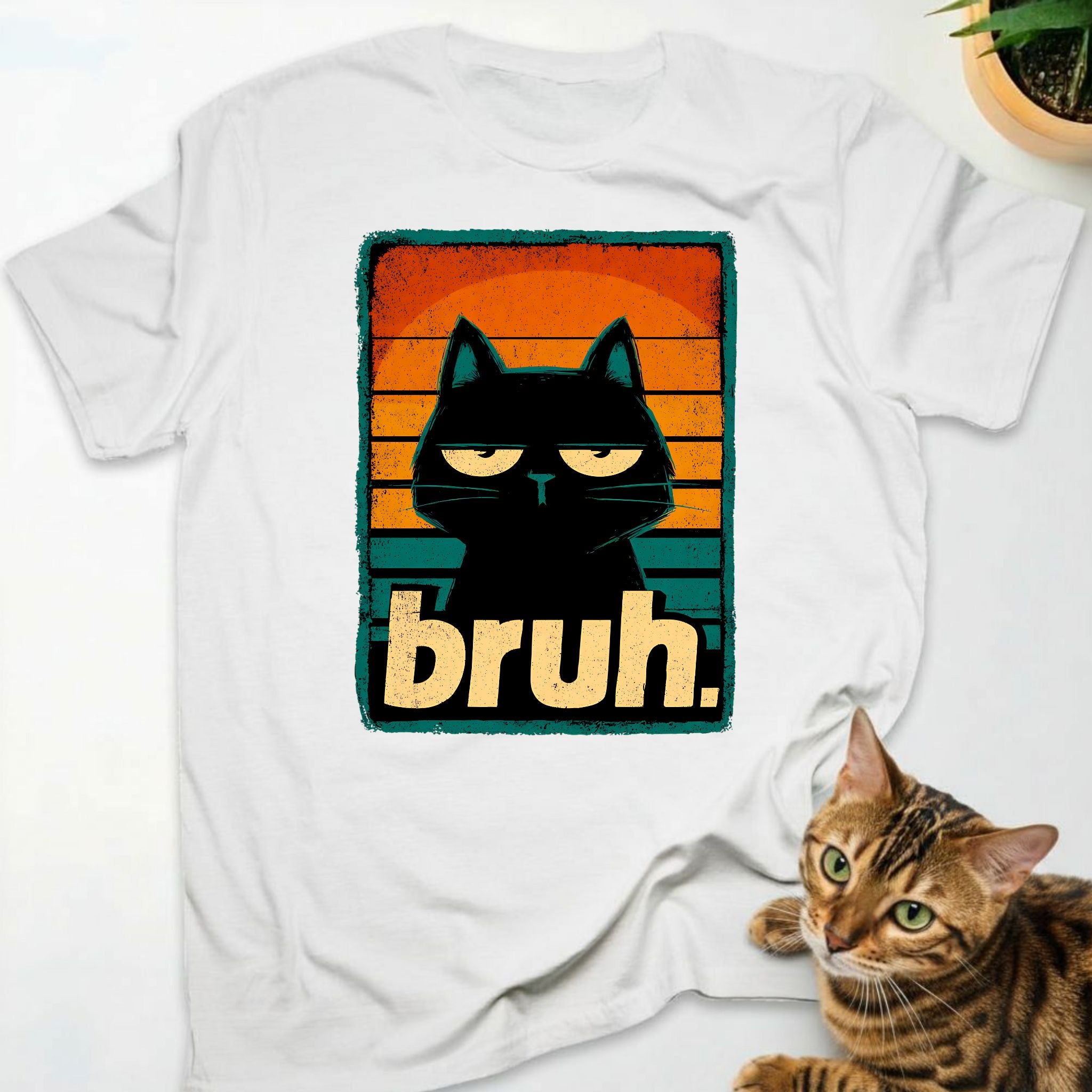 Black Cat "Bruh" T-Shirt