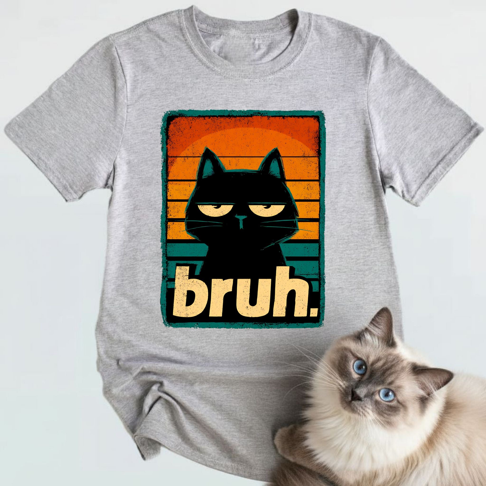 Black Cat "Bruh" T-Shirt