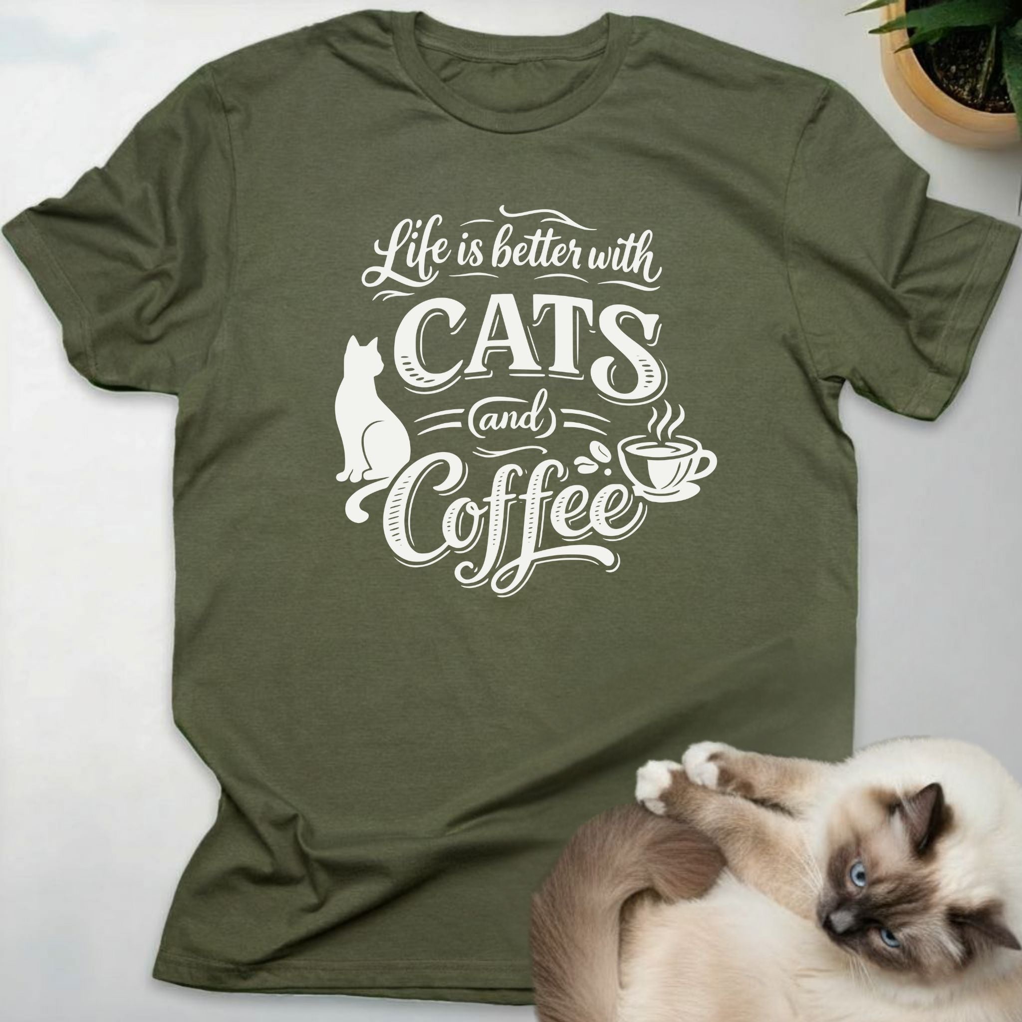 Life is better with cats and coffee