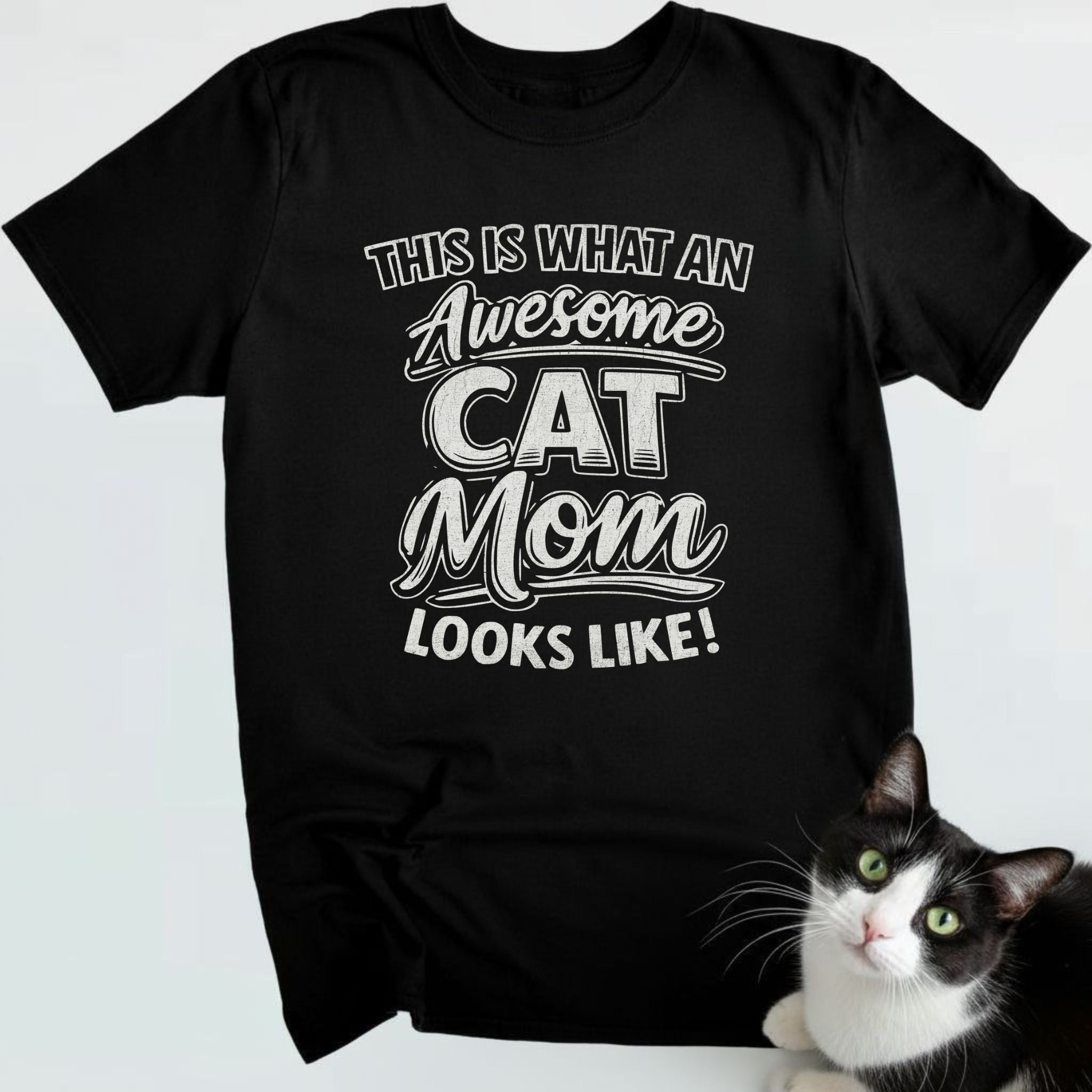 Awesome Cat Mom T-Shirt