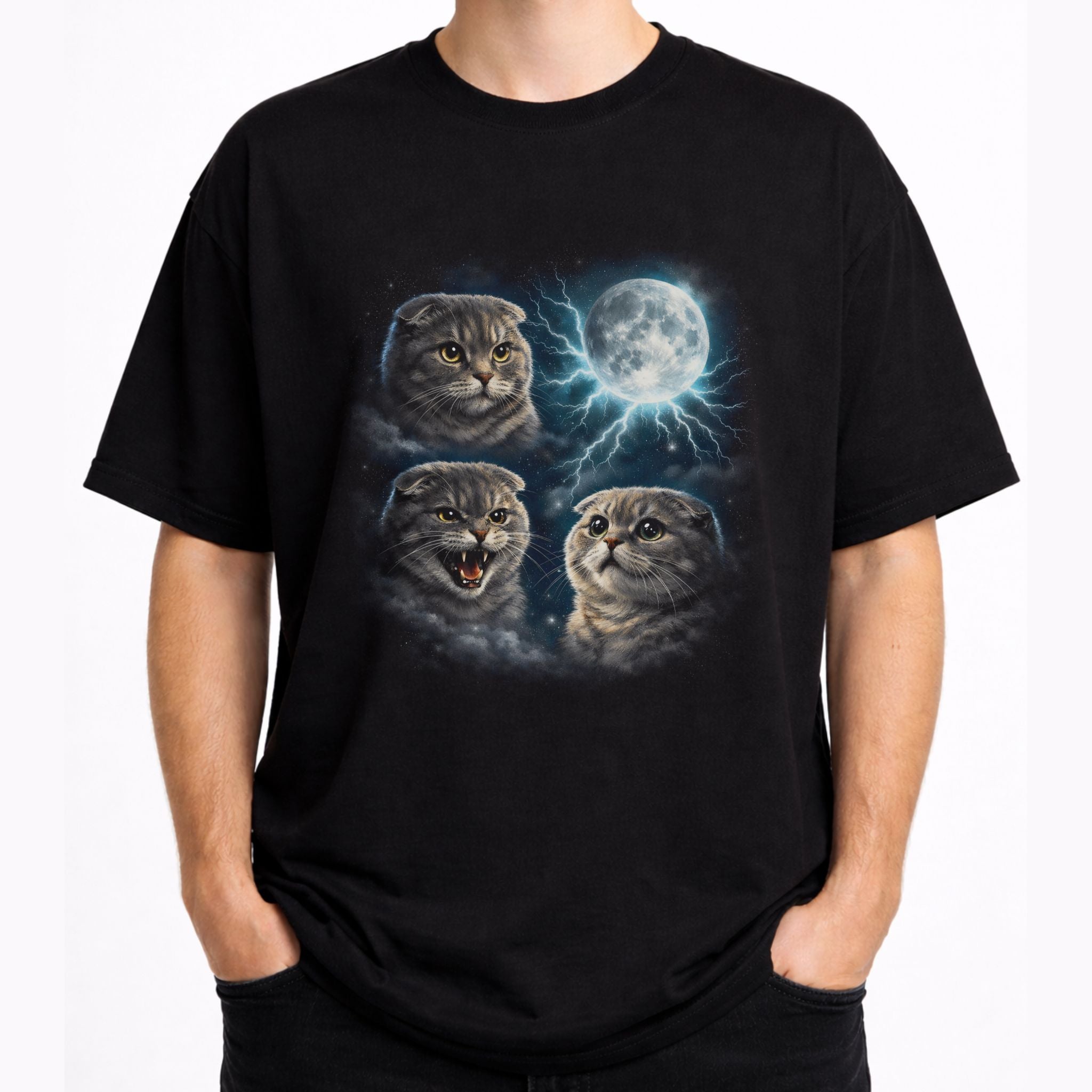 Moonlit Scottish Fold T-Shirt