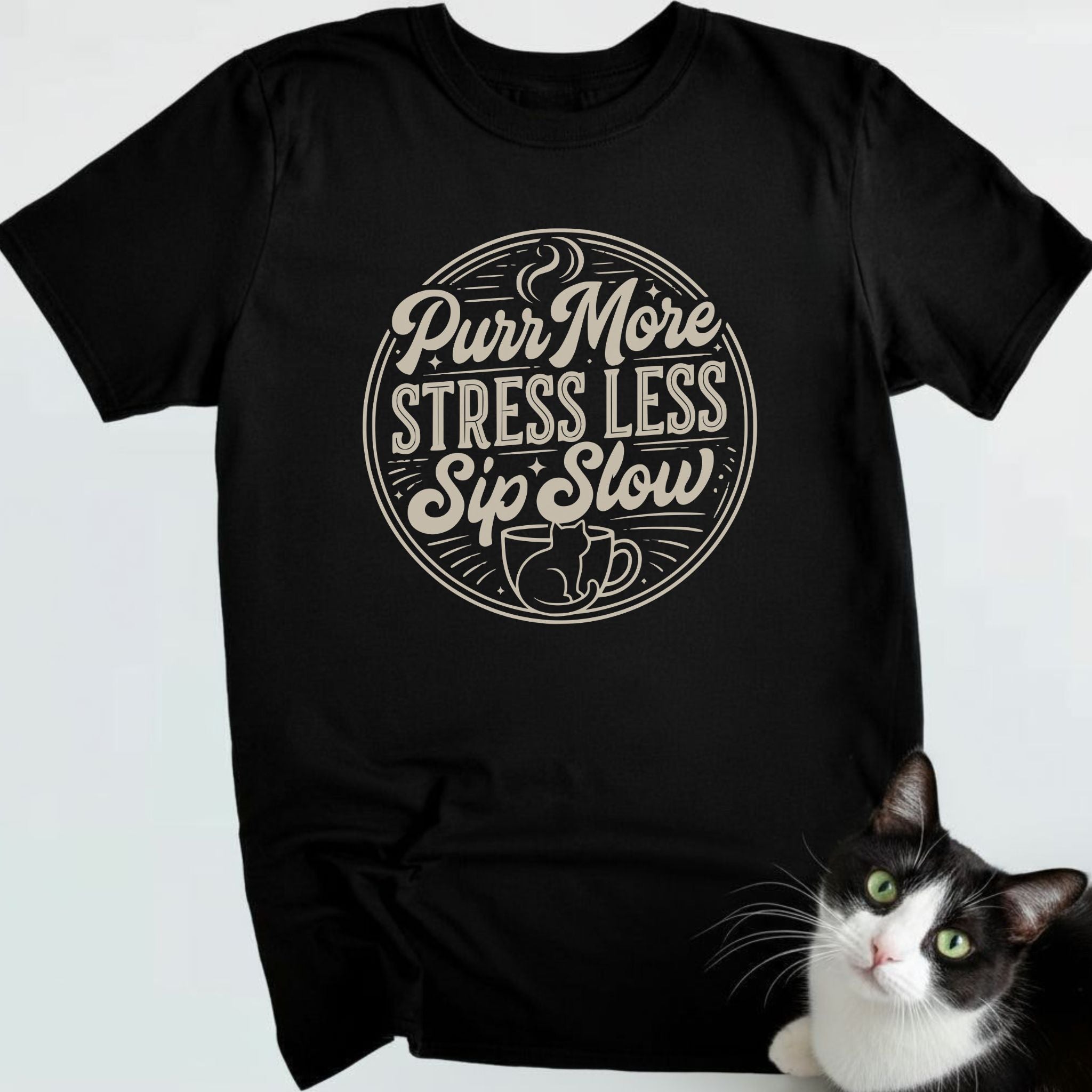 Purr More Stress Less T-Shirt