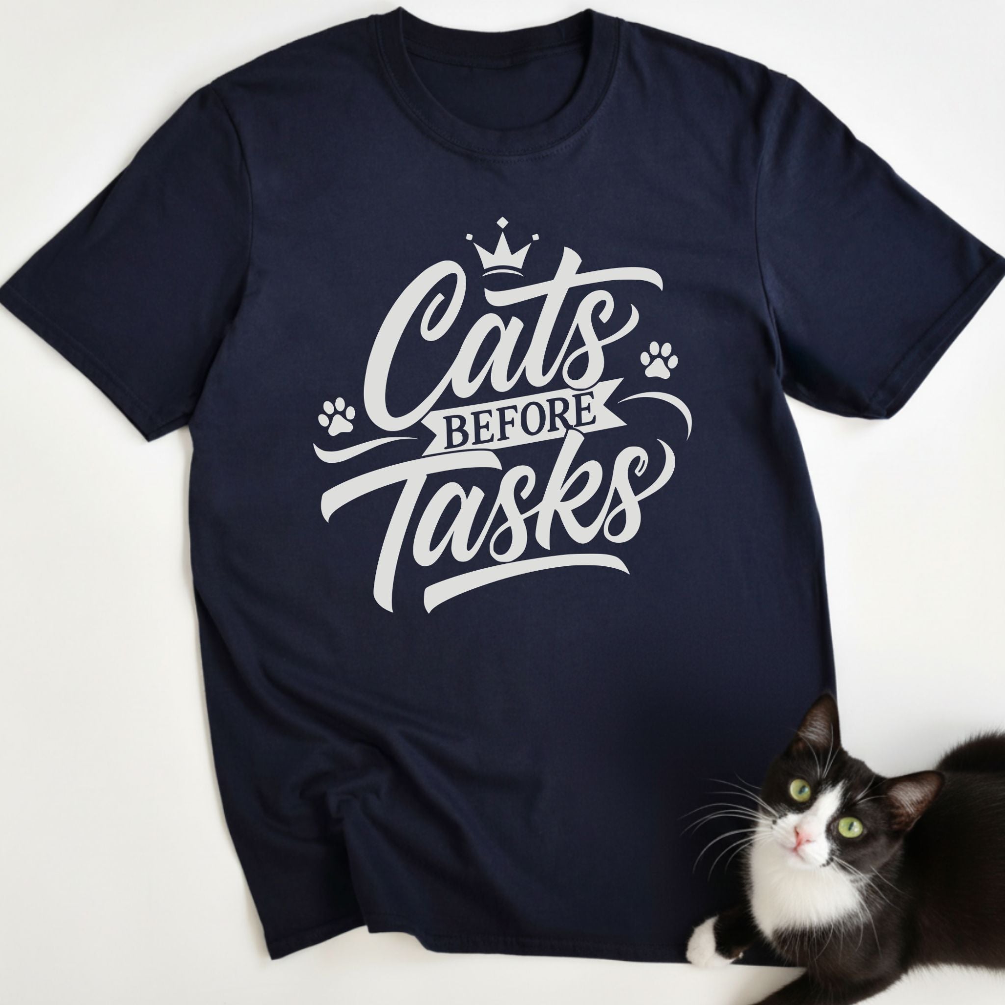 Cats Before Tasks T-Shirt