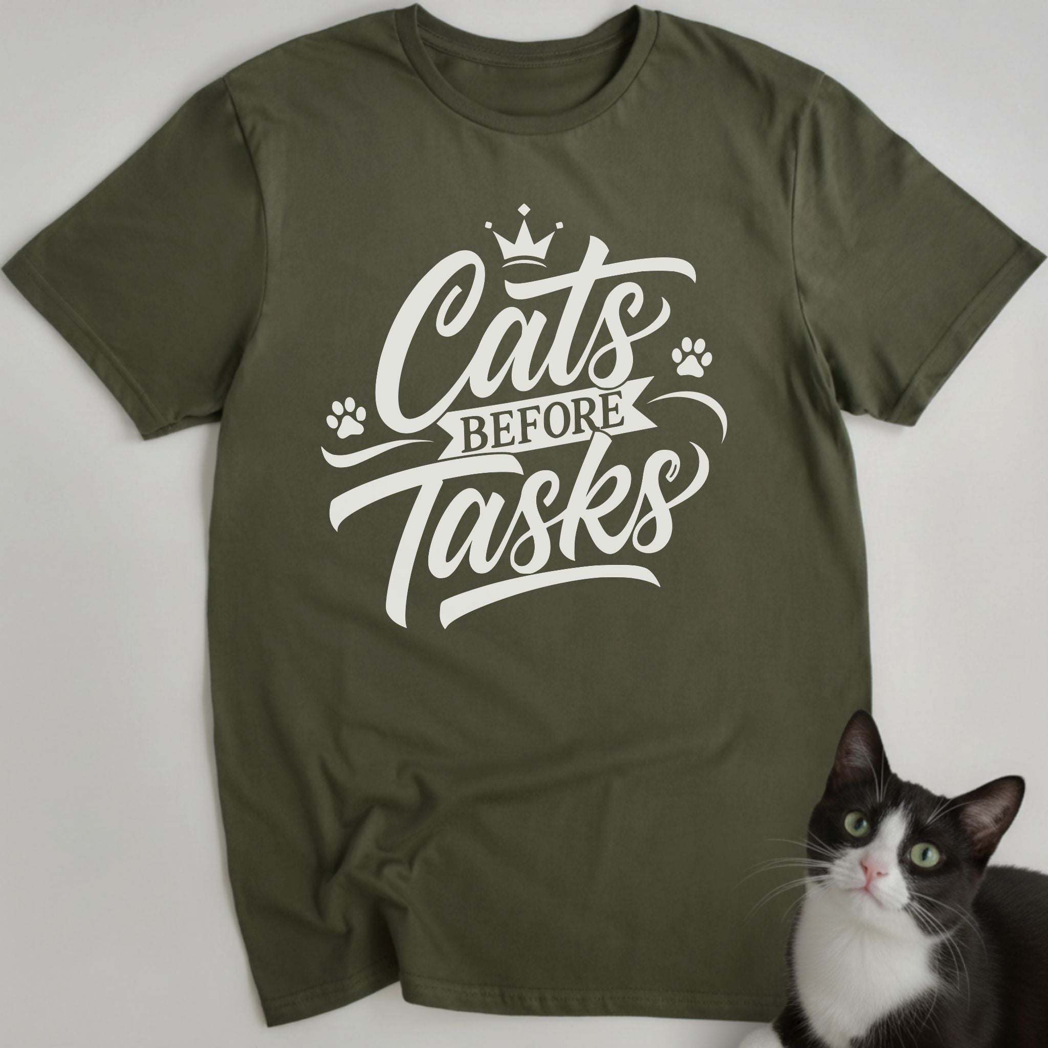 Cats Before Tasks T-Shirt