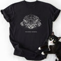 Black I'm Doing Nothing cat graphic tee with tabby kitten design