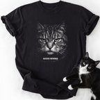 Black relaxed fit cat lover shirt featuring Access Revoked text