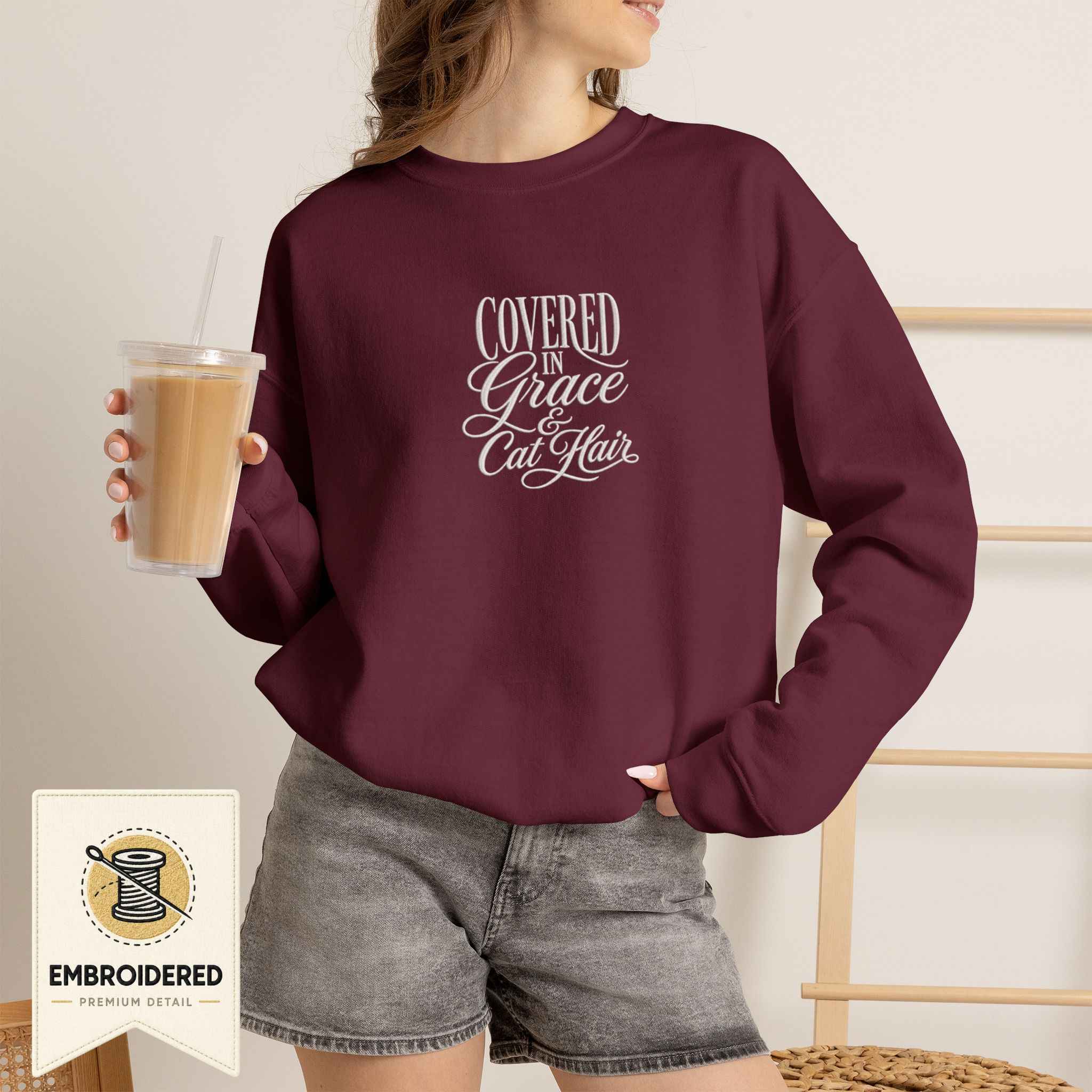 Covered In Grace Embroidered Sweatshirt