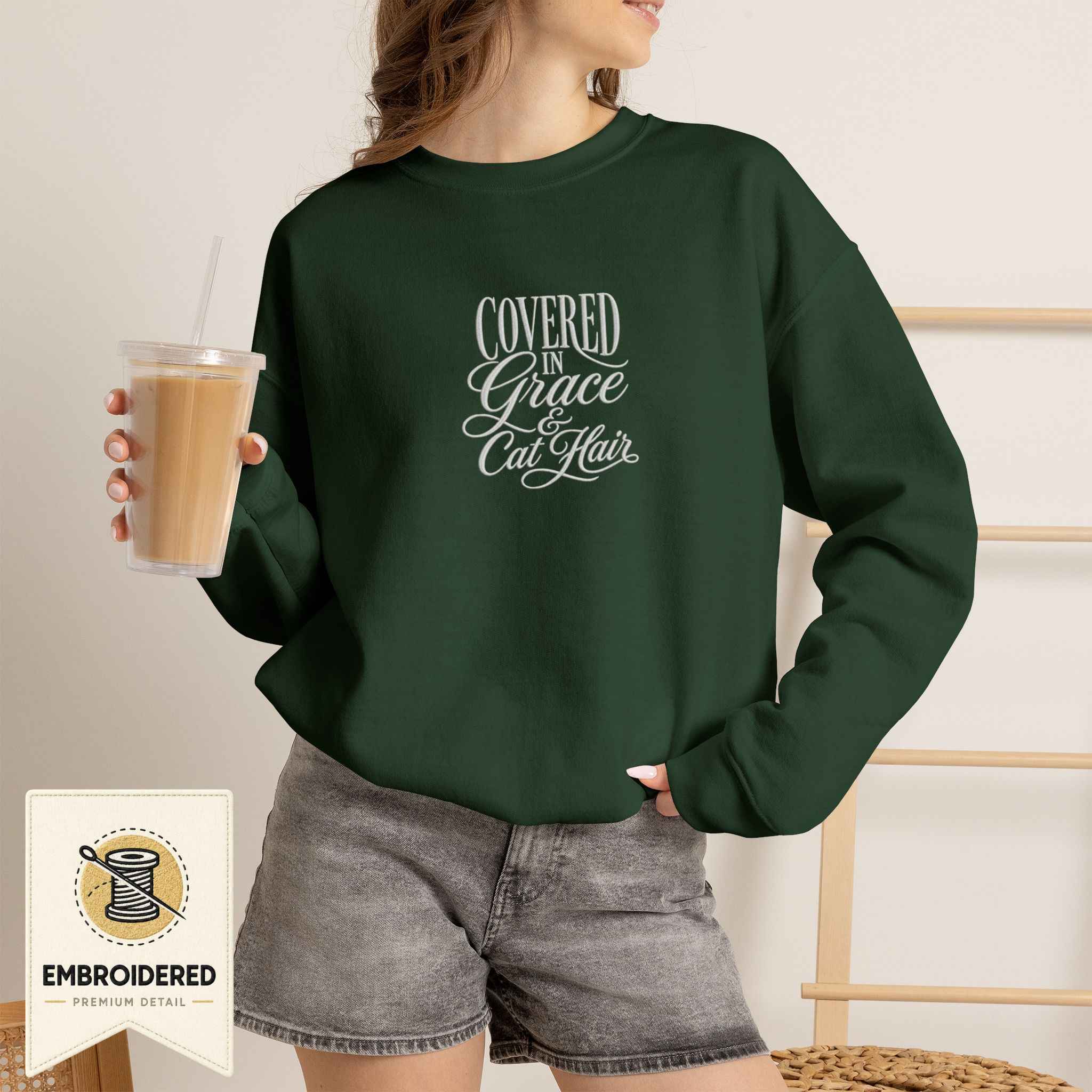 Covered In Grace Embroidered Sweatshirt