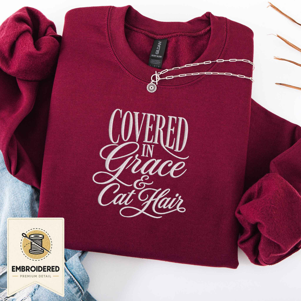 Covered In Grace Embroidered Sweatshirt