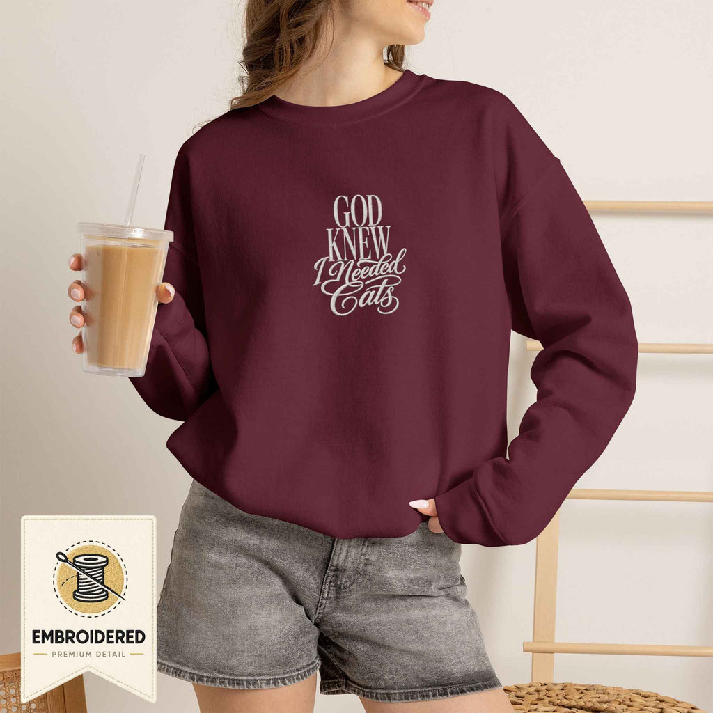 God Knew Embroidered Sweatshirt