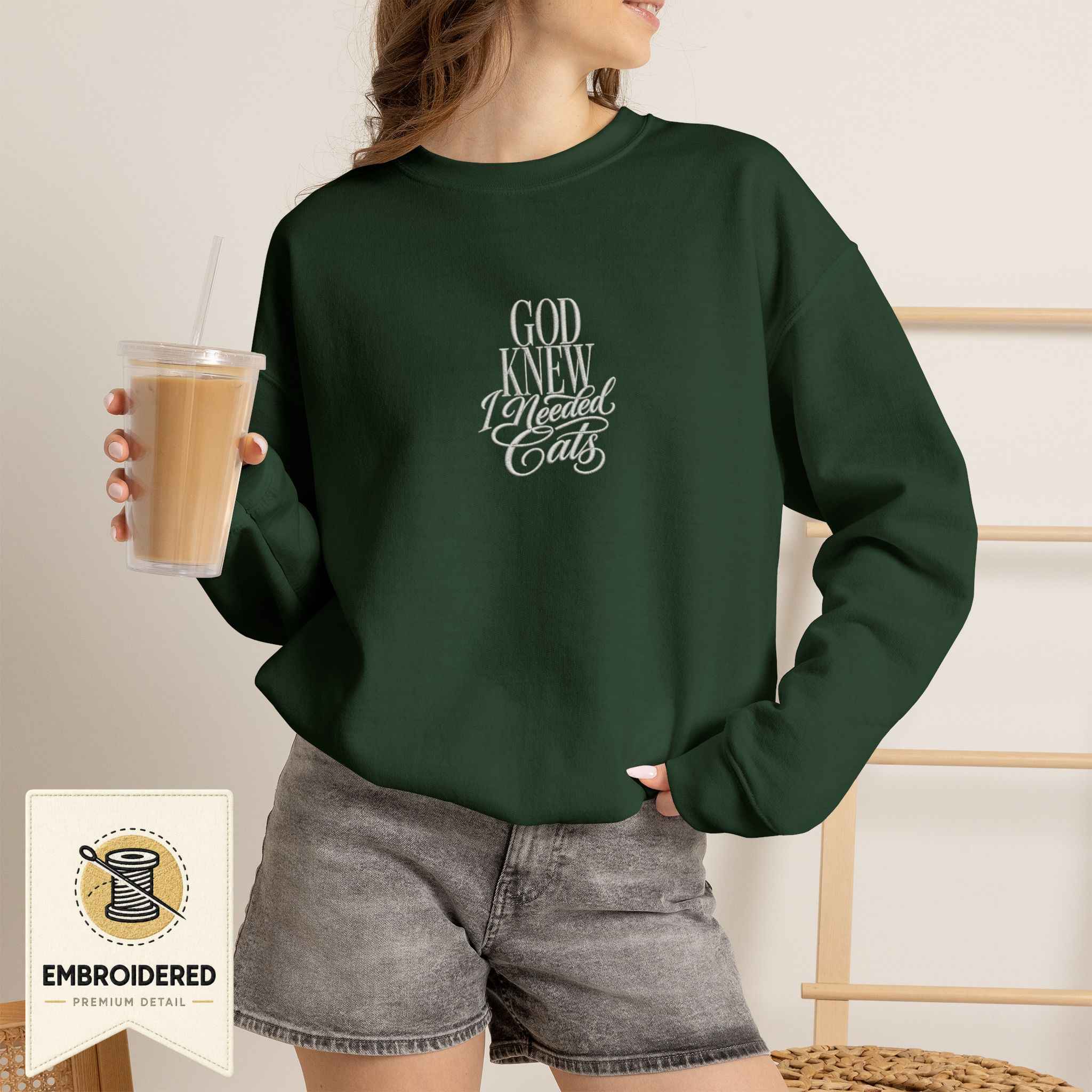 God Knew Embroidered Sweatshirt