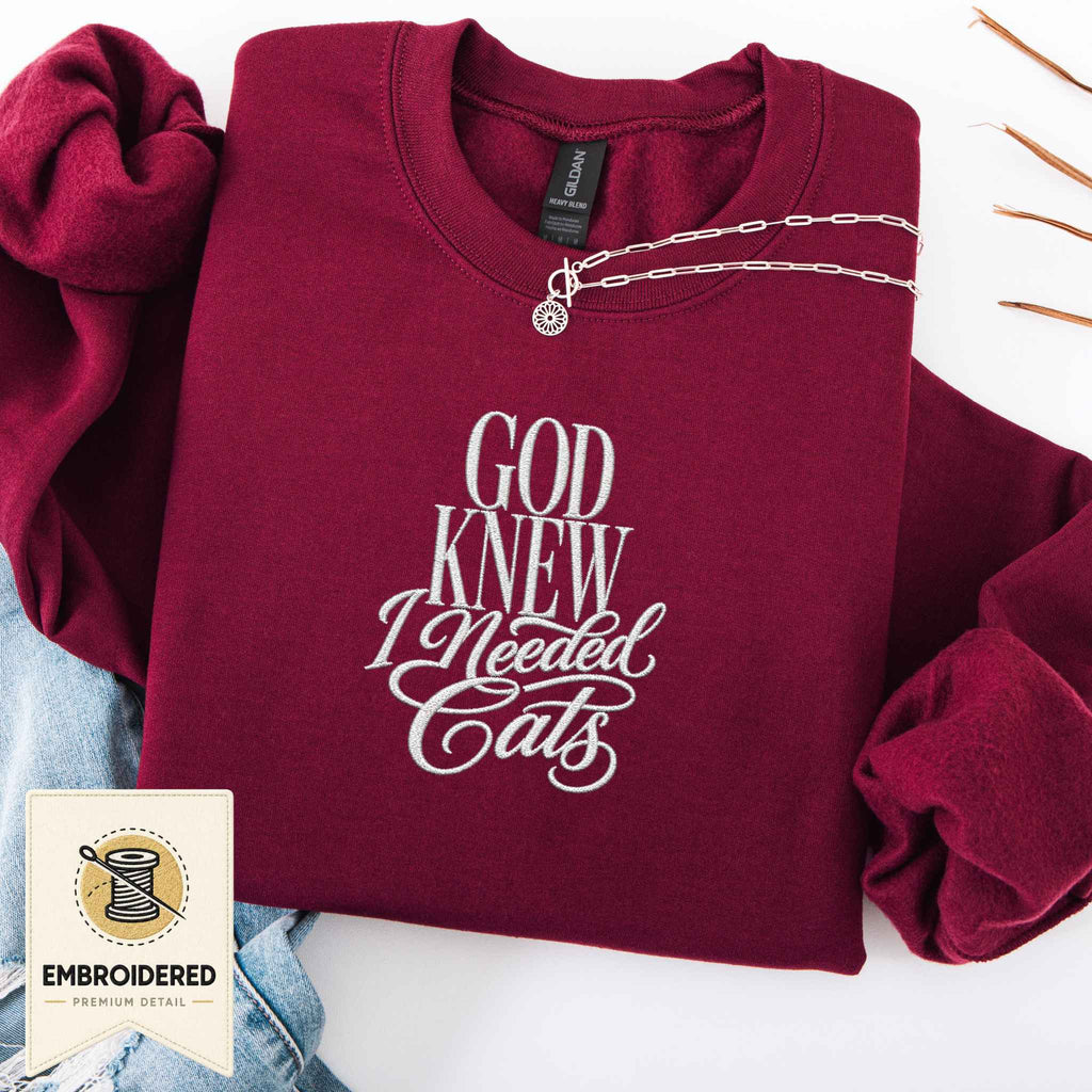 God Knew Embroidered Sweatshirt