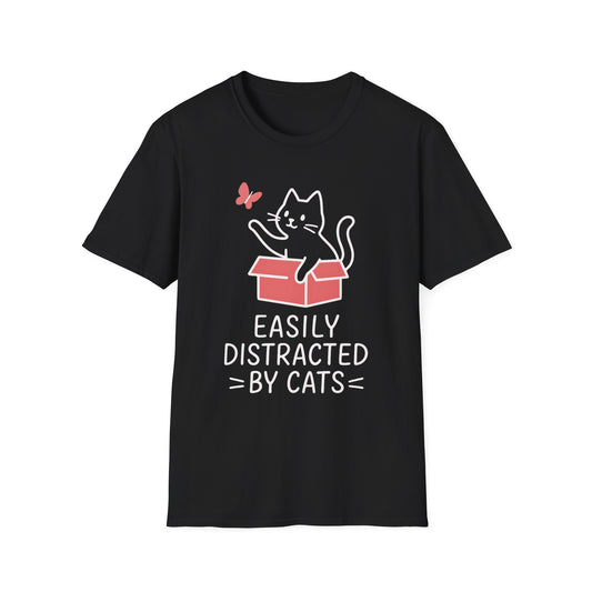 Easily Distracted by Cats Box T-Shirt