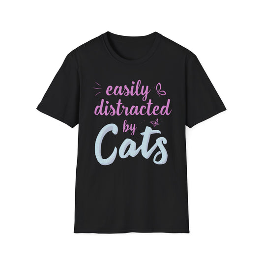 Easily Distracted by Cats T-Shirt