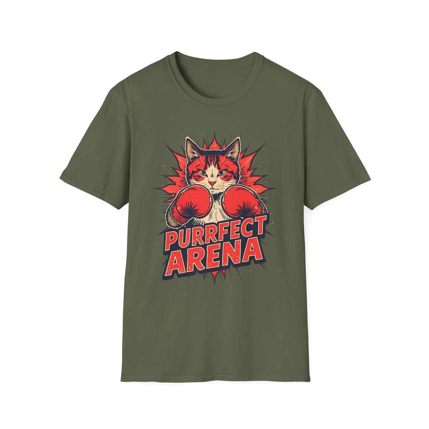 Boxing Cat "Purrfect Arena" T-Shirt