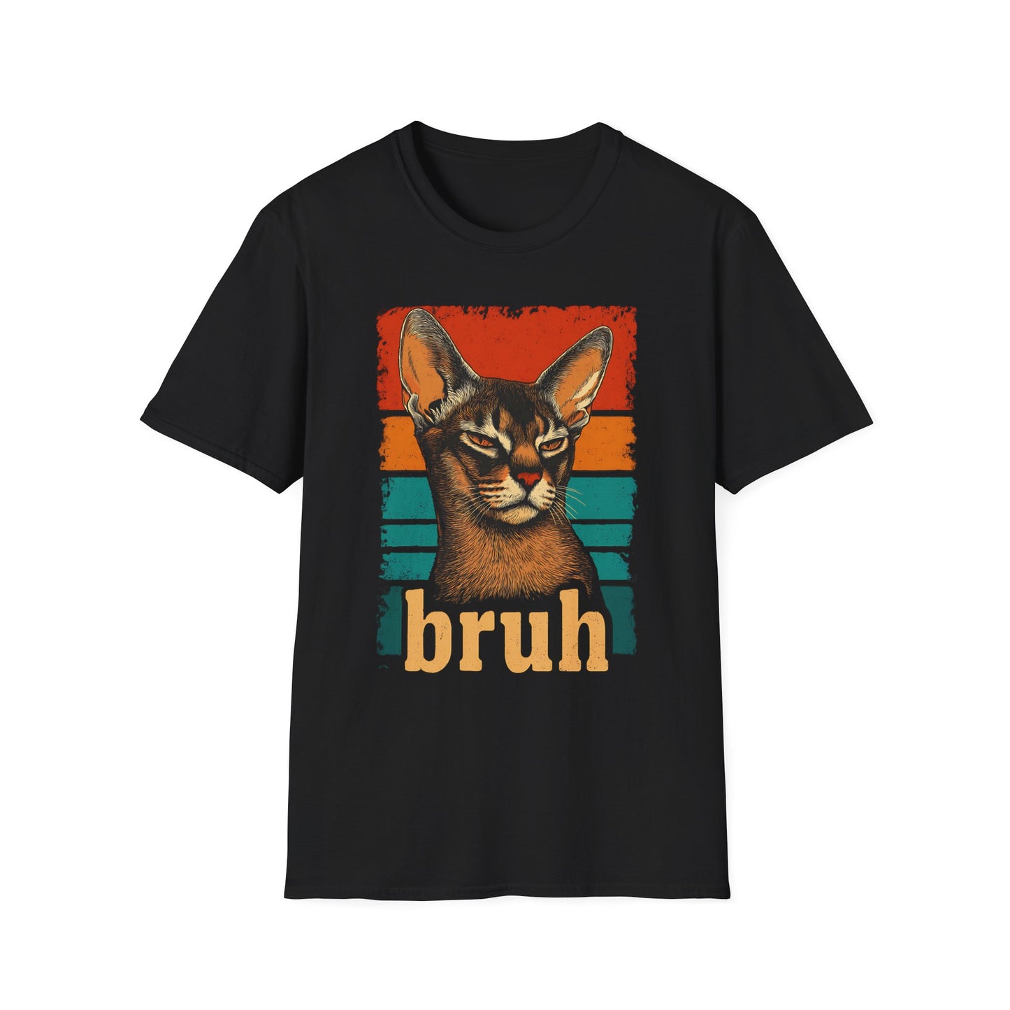 Bruh Abyssinian Cat Retro T-Shirt