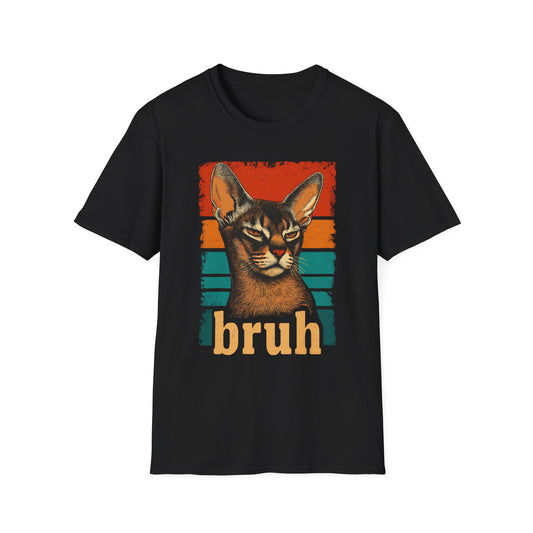 Bruh Abyssinian Cat Retro T-Shirt