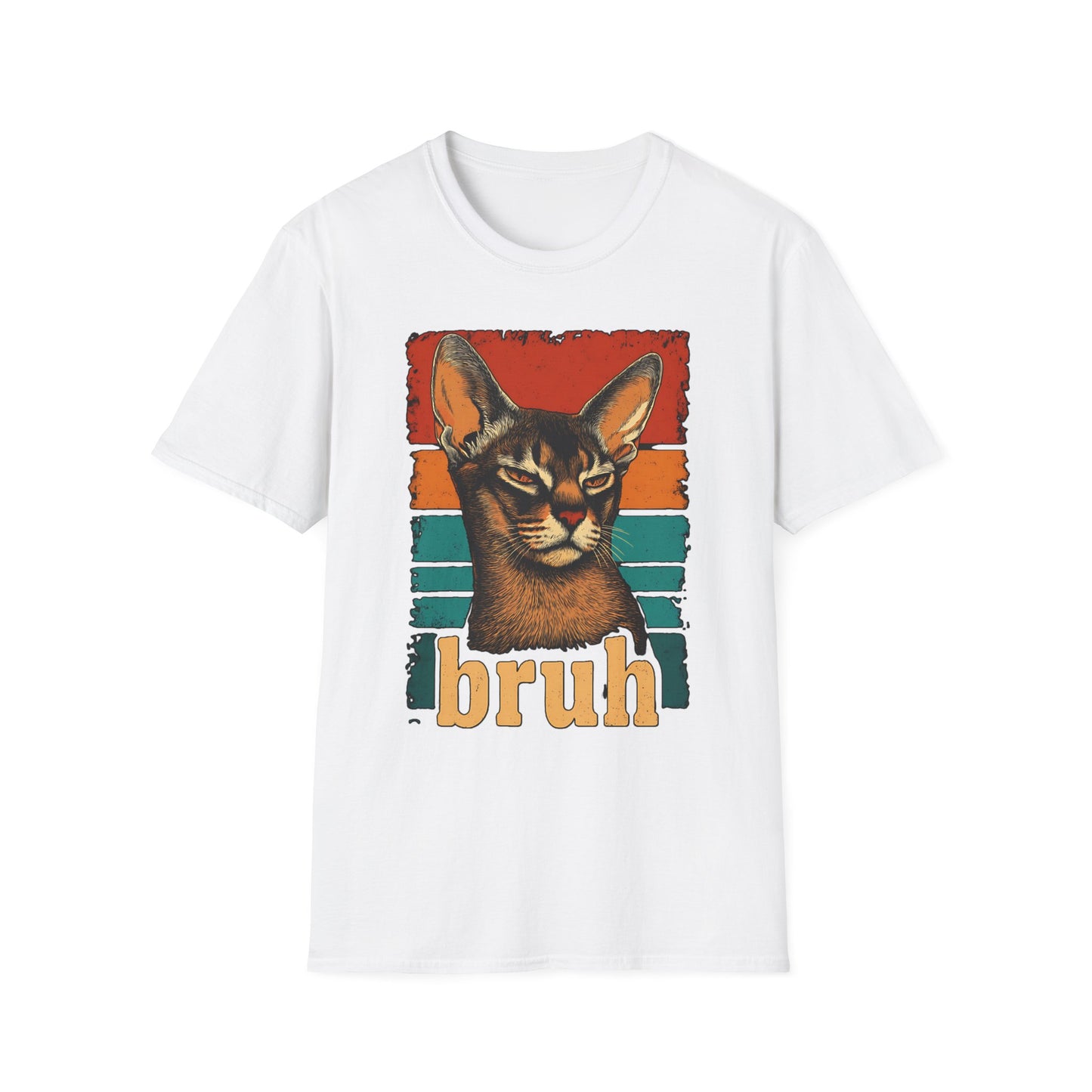 Bruh Abyssinian Cat Retro T-Shirt