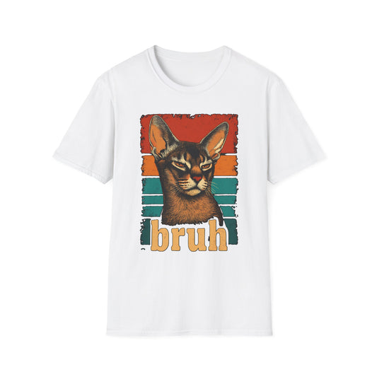 Bruh Abyssinian Cat Retro T-Shirt