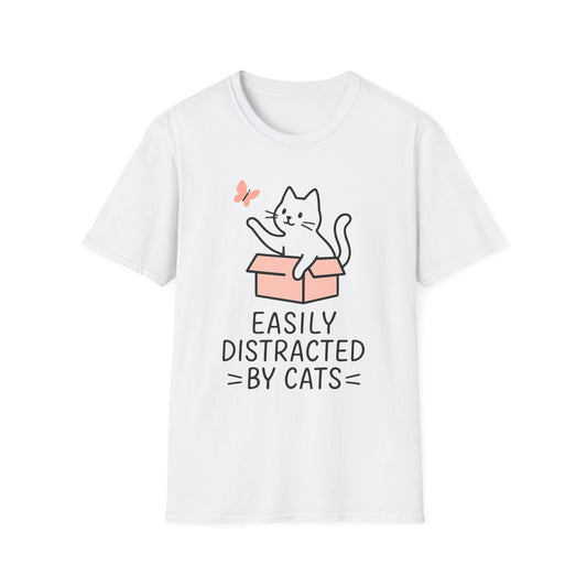 Easily Distracted by Cats Box T-Shirt