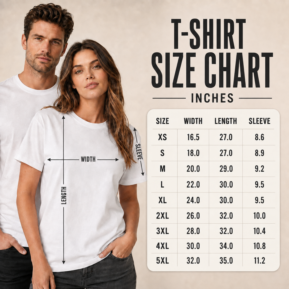 T-Shirts size guide